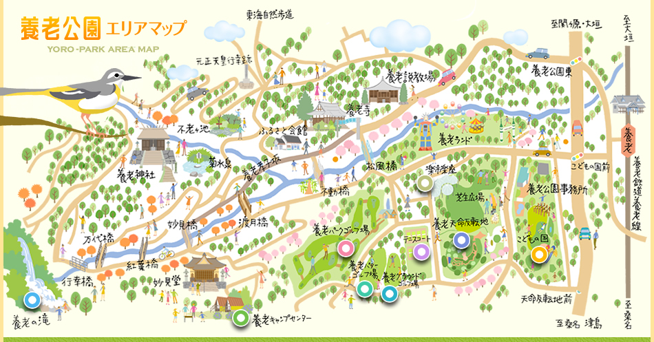 地図：養老公園エリアマップ